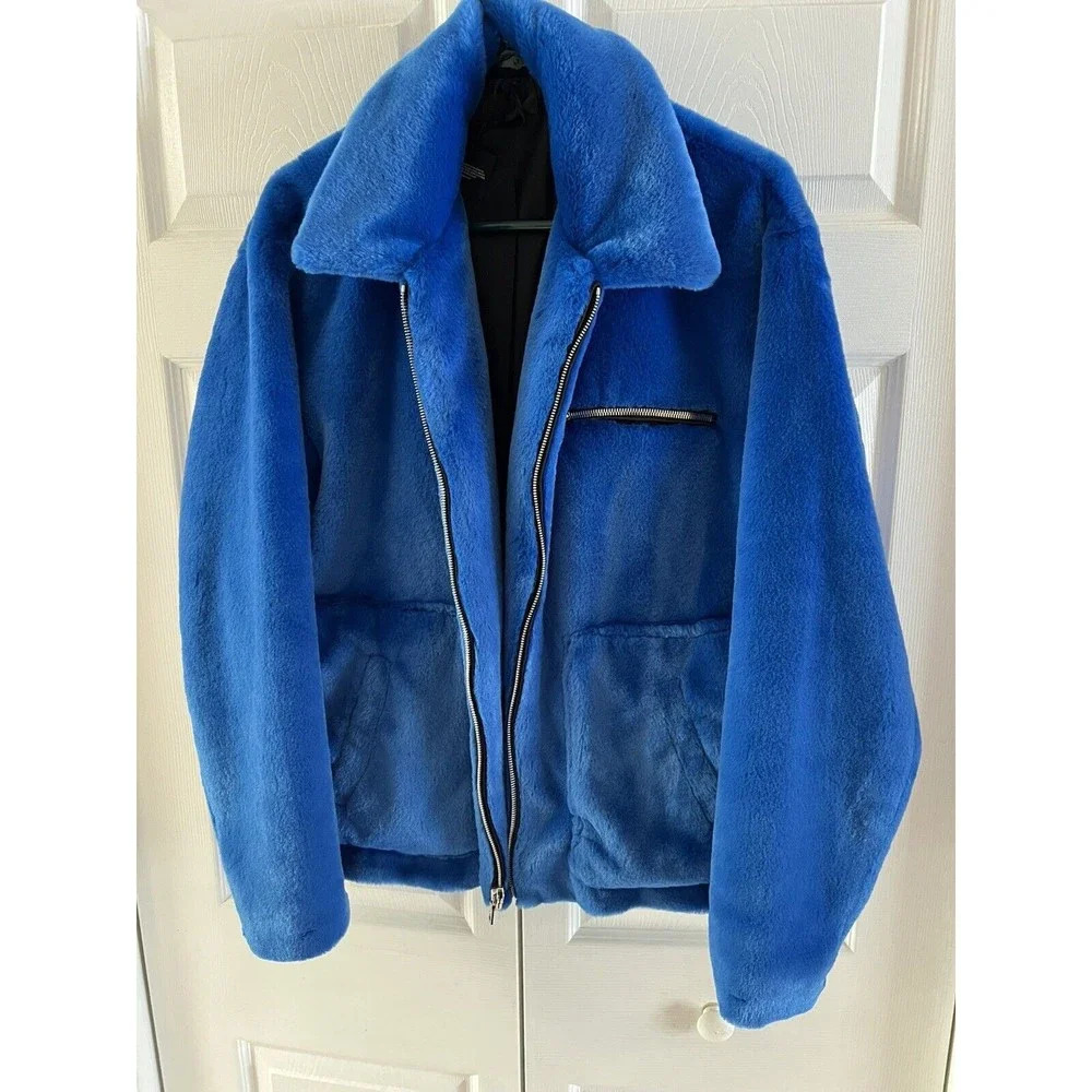 RtA‎ REESE JACKET MAGNETIC BLUE Oversized Size Medium NEW! MSRP $395 - Picture 7 of 10